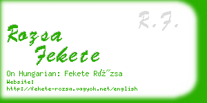 rozsa fekete business card